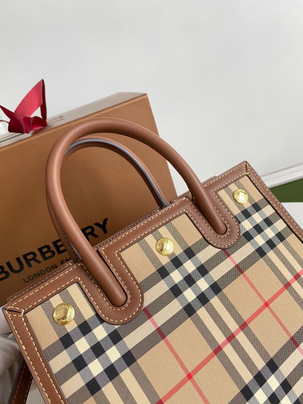 B**rry mini vintage check two-handle title bag