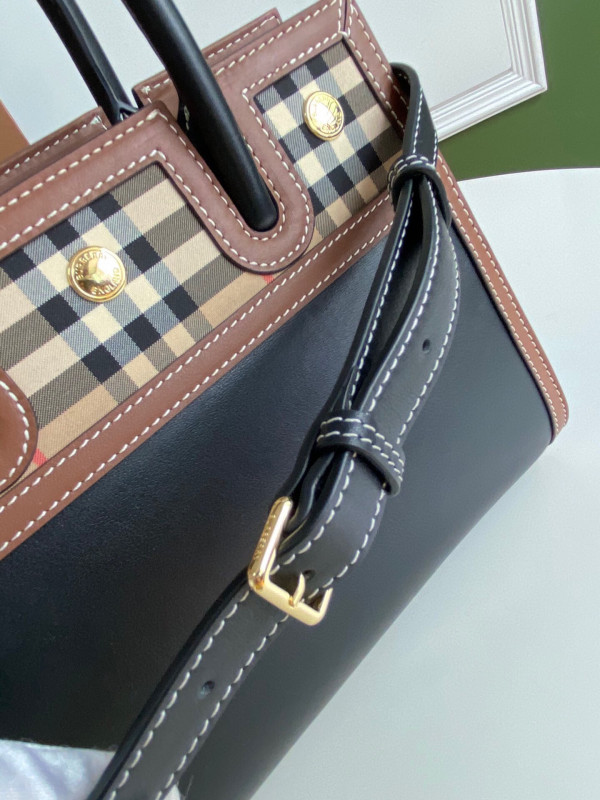 B**rry mini vintage check two-handle title bag